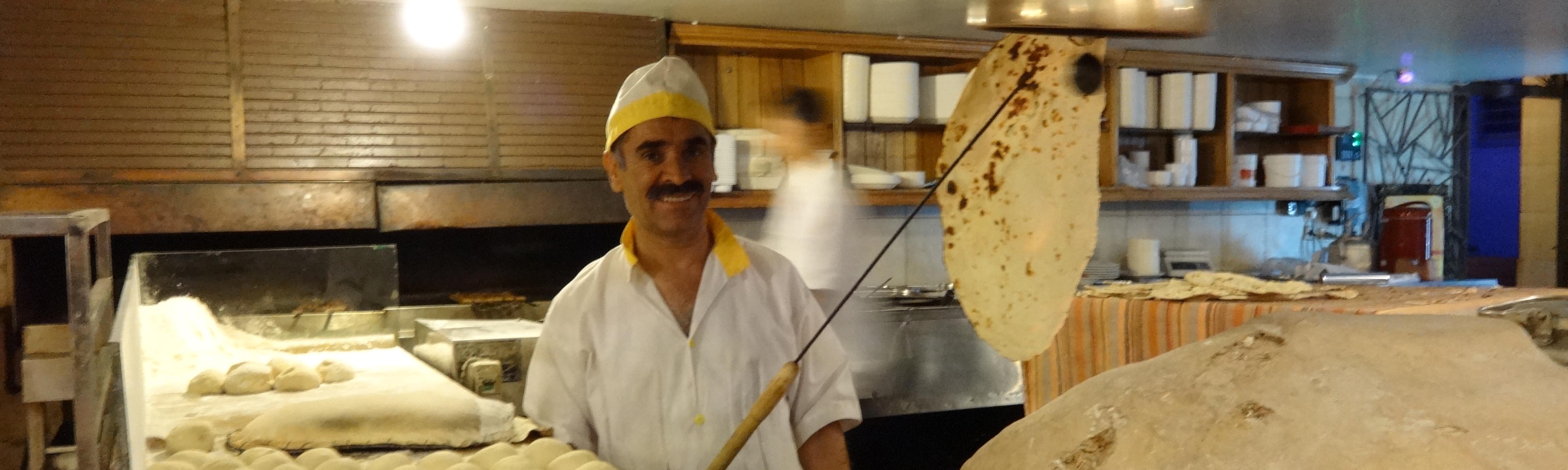 Baking bread-Shiraz, Iran